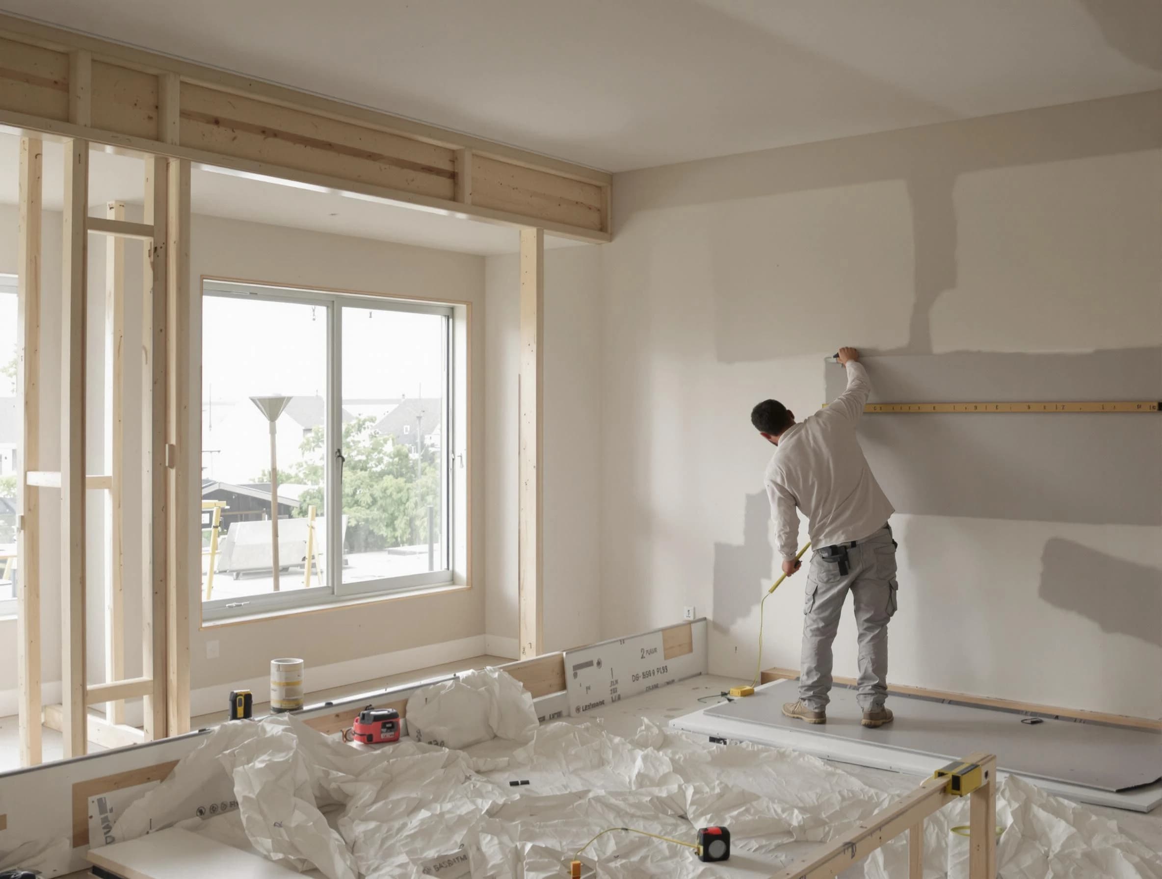 Elyria House Painters installing new drywall in Elyria, OH