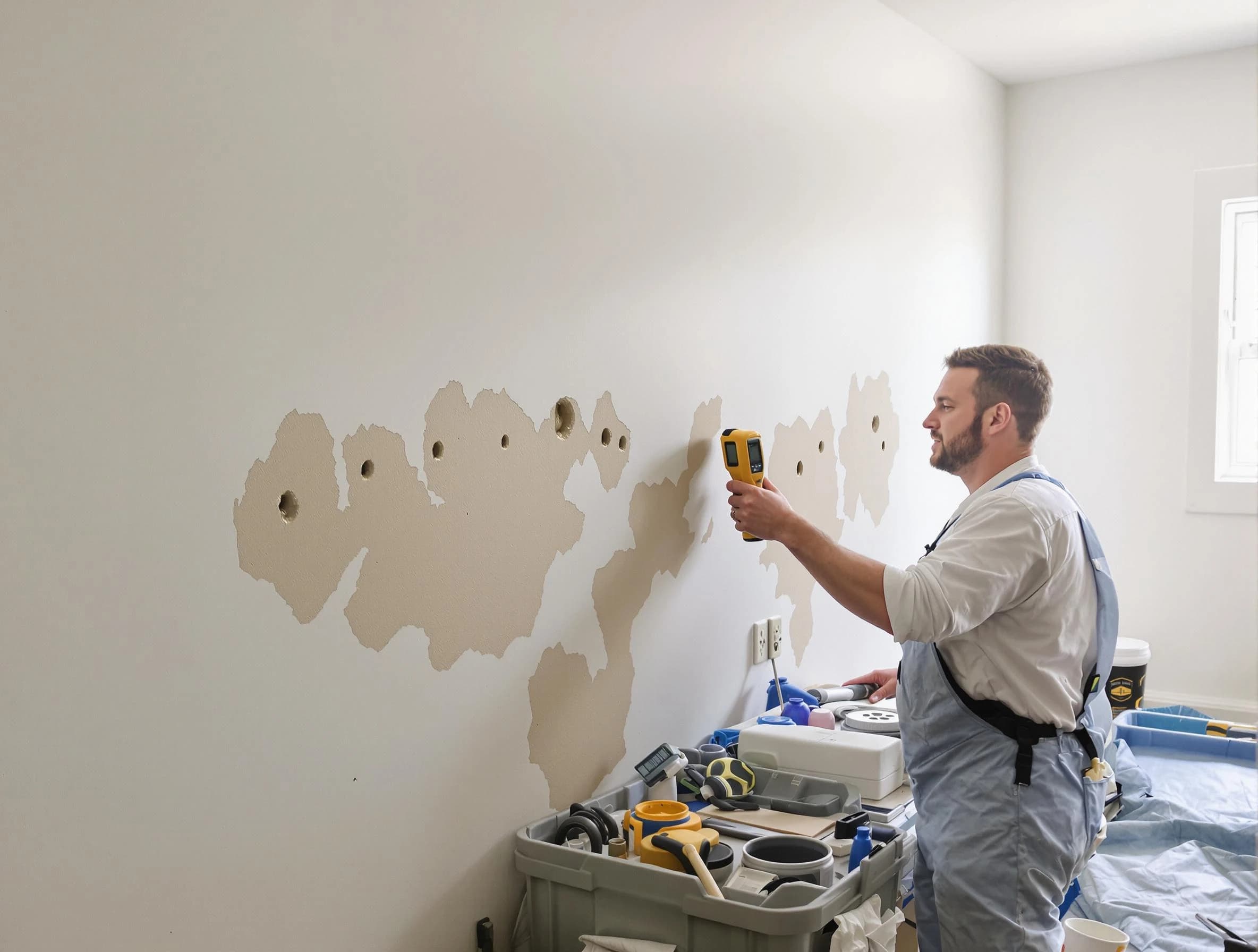 Elyria House Painters repairing damaged drywall in Elyria