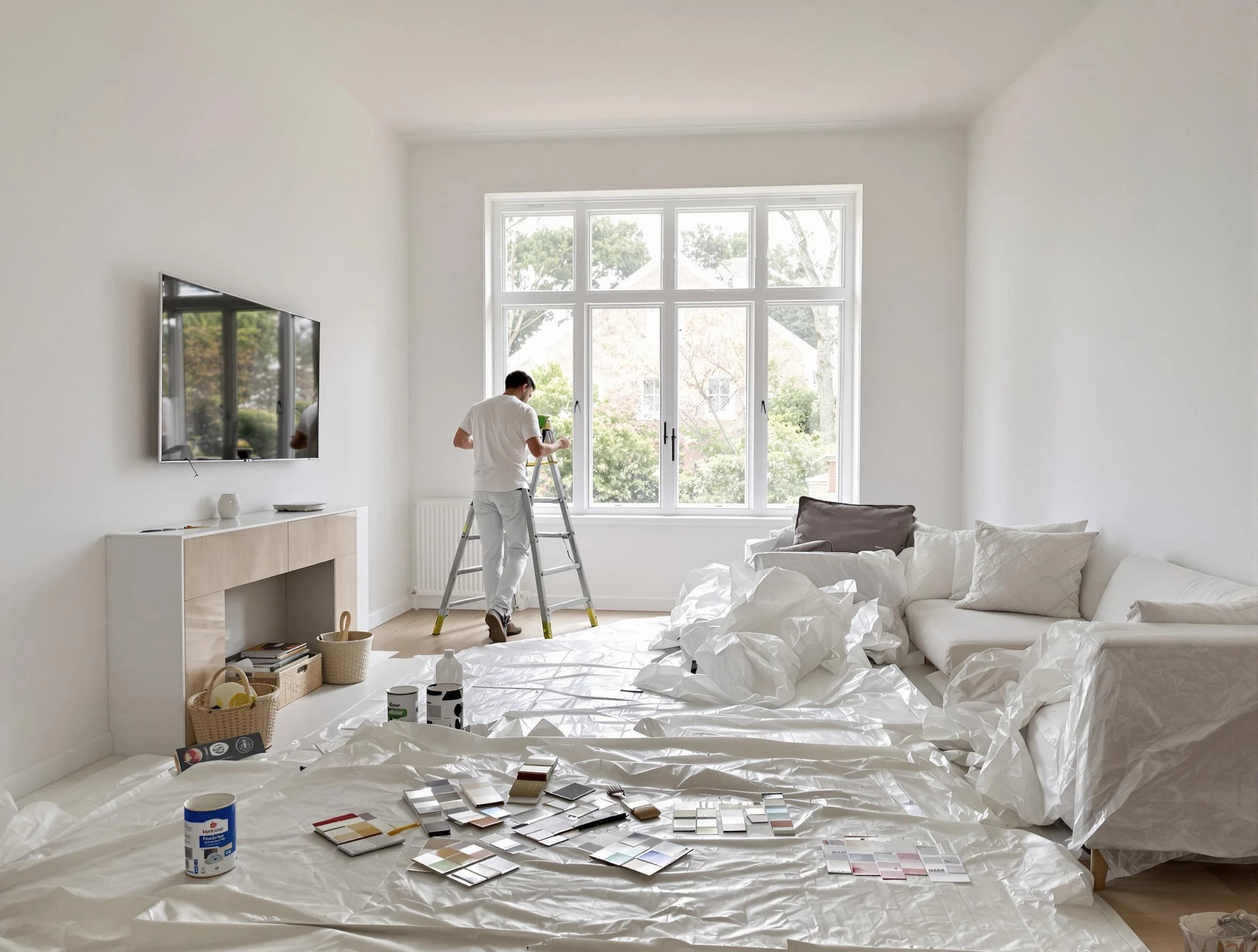 Elyria House Painters professional applying interior paint in Elyria, OH